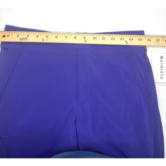 Athleta Brooklyn Lined Pant Womens Purple Ribbed Waist Size 8 - Picture 14 of 16